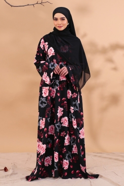 ABAYA PRINTED 1.06 - BLACK